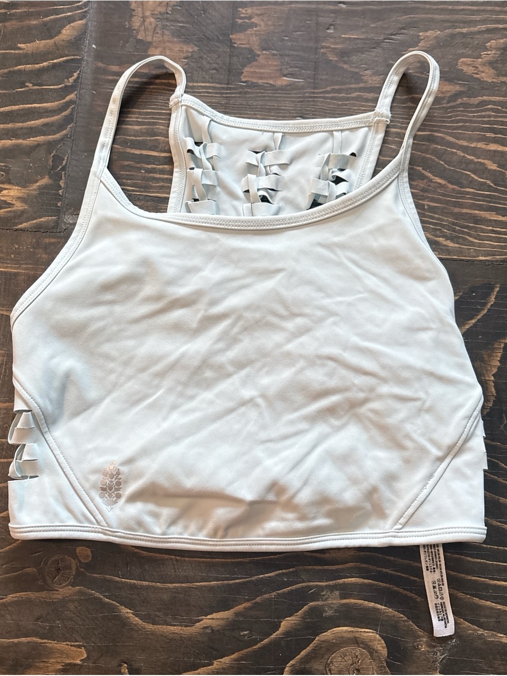FP Movement Pale Blue Strappy Back Crop Tank